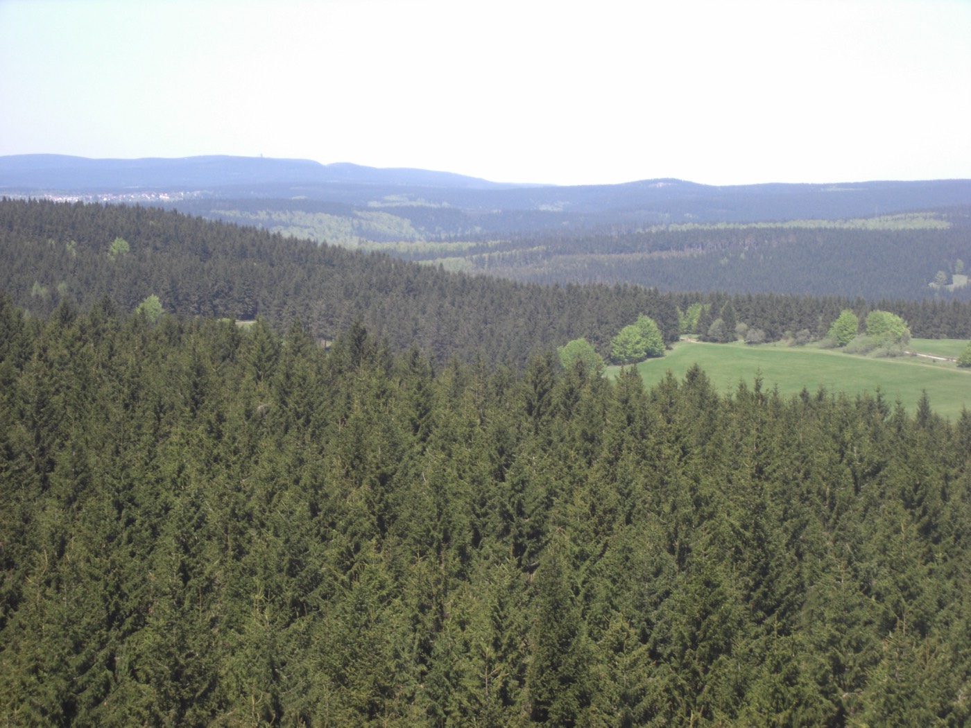 Gipfelblick in einem deutschen Mittelgebirge